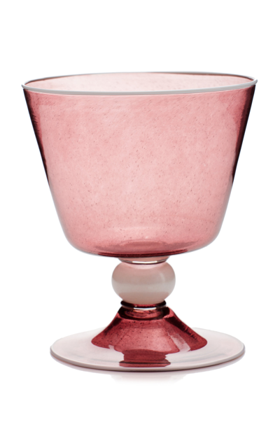 Shop Moda Domus Footed Water Glass In Purple
