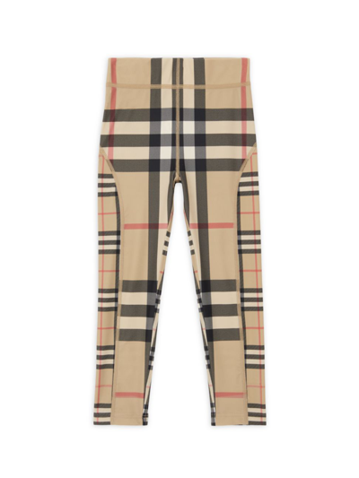 Shop Burberry Isabella Archive Print Leggings In Archive Beige Check