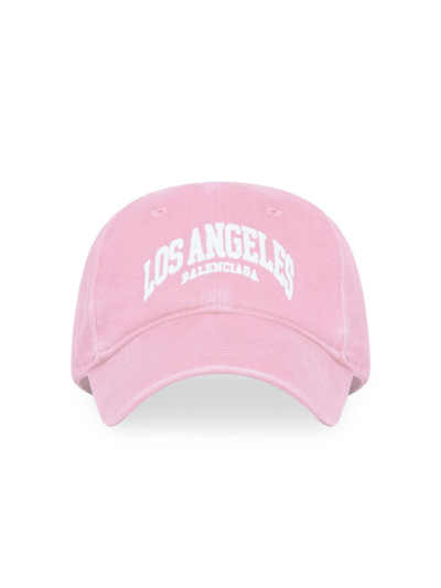 Shop Balenciaga Women's Cities Los Angeles Cap In Light Pink White