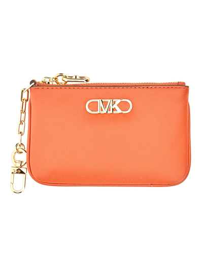 Shop Michael Michael Kors Parker Card Holder In Orange