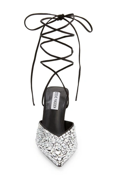 Shop Steve Madden Ravesh Crystal Embellished Pointed Toe Pump In Black Mult