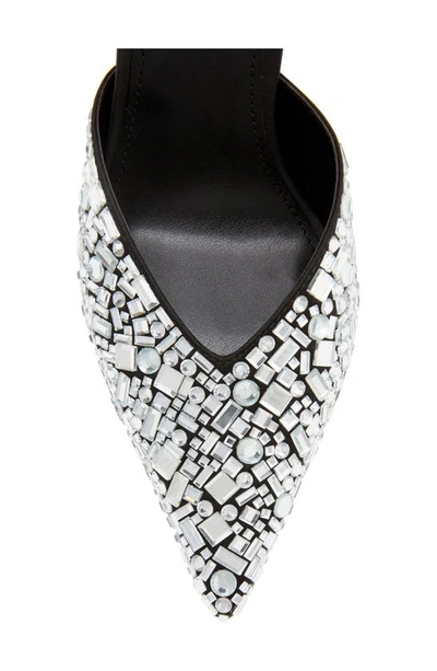 Shop Steve Madden Ravesh Crystal Embellished Pointed Toe Pump In Black Mult