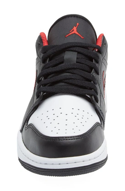 Shop Jordan Nike Air  1 Low Sneaker In Black/ Fire Red/ White