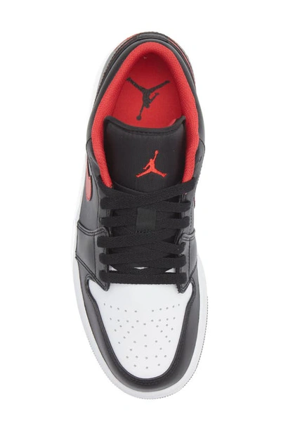 Shop Jordan Nike Air  1 Low Sneaker In Black/ Fire Red/ White