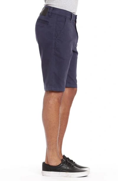 Shop Mavi Jeans Noah Stretch Twill Flat Front Shorts In Dark Navy Twill