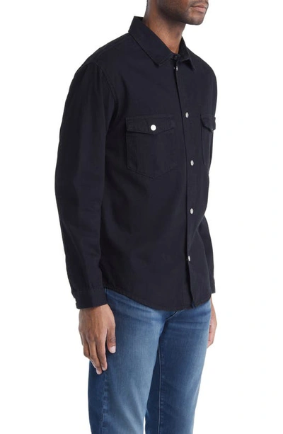Shop Frame Denim Button-up Shirt In Noir