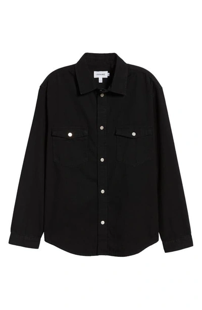 Shop Frame Denim Button-up Shirt In Noir