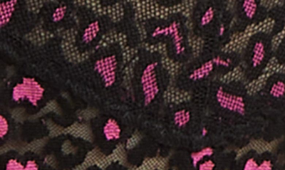 Shop Hanky Panky Leopard Cross Dye Original Rise Thong In Black/ Tulip Pink
