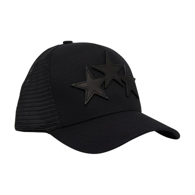 Shop Amiri 3 Star Trucker Cap In Black Black