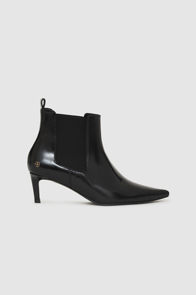 Shop Anine Bing Stevie Boots In High-shine Black