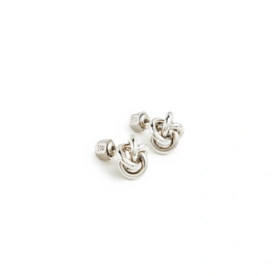 Shop Tani By Minetani Mia Small Twist Earrings In Silver