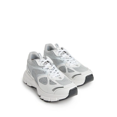 Shop Axel Arigato Marathon Runner Bi-material Leather And Textile Sneakers In Argent