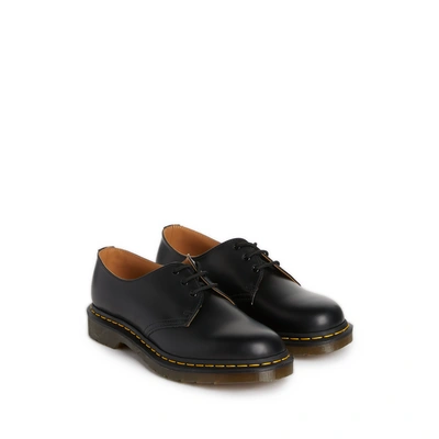 Dr. Martens Lace-up Leather Shoes Contrast Stitching In Black