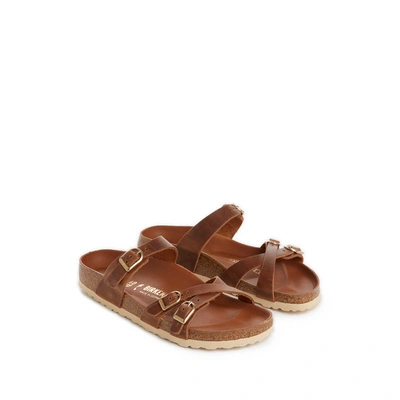 Shop Birkenstock Mayari Leather Sandals In Brown