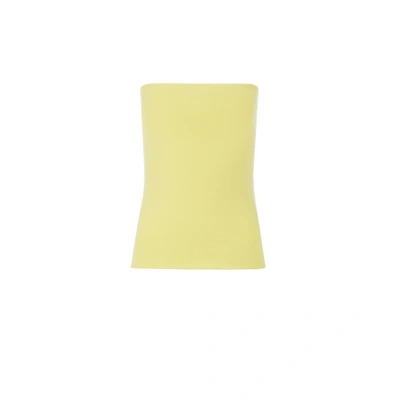 Shop Tibi Cashmere Bustier In Yellow