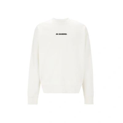 Shop Jil Sander Cotton Sweatshirt In White