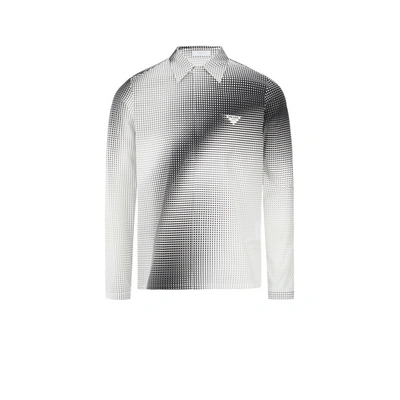 Shop Prada Stretch Cotton Shirt In Blanc