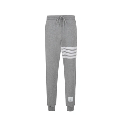 Thom Browne Tonal 4-bar Loopback Track Pants In Gris