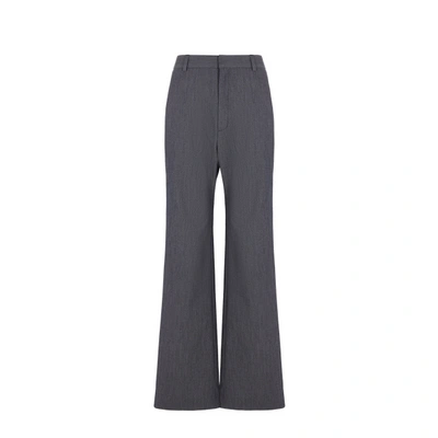 Shop Gestuz Soladagz Cotton-blend Trousers In Grey