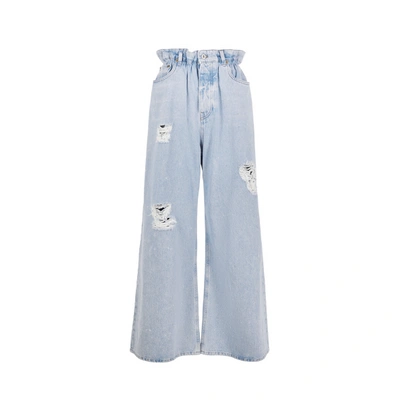 Shop Miu Miu Jeans With Embellishments In Blue