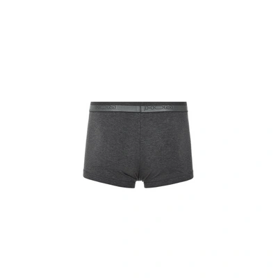 Shop Hom Cotton-blend Boxers In Grey