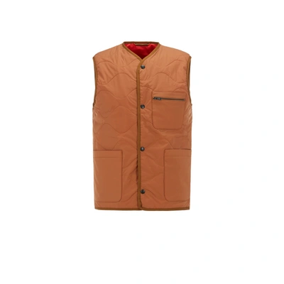 Shop Paul Smith Sleeveless Nylon Jacket In Brown
