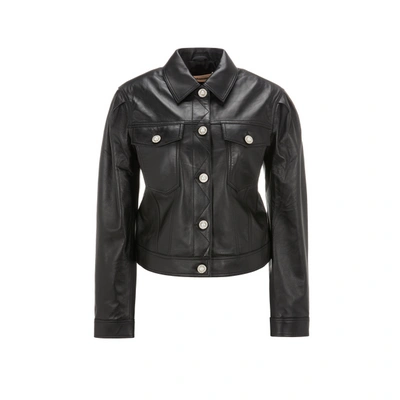 Shop Custommade Leather Jacket In Black