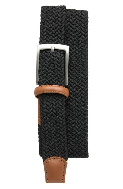 Shop W.kleinberg Woven Stretch Belt In Black