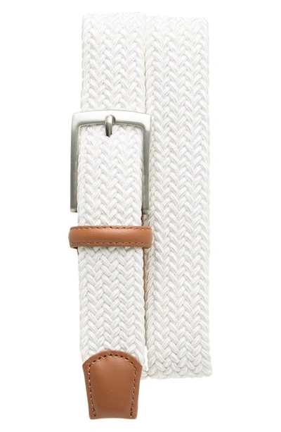Shop W.kleinberg Woven Stretch Belt In White