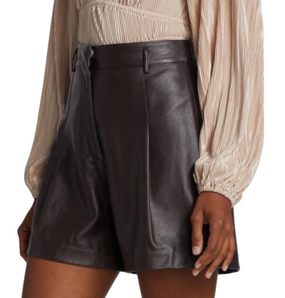 Shop Astr Wilma Shorts In Dark Brown