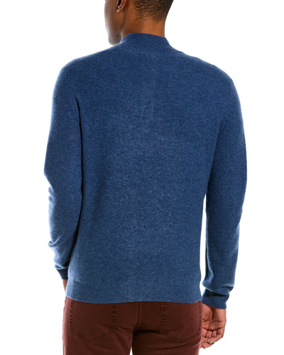 Shop Magaschoni 1/4-zip Cashmere Sweater In Blue