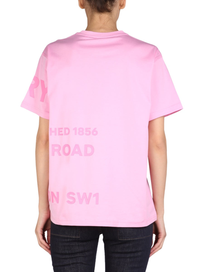 Shop Burberry "horseferry" Print T-shirt In Pink