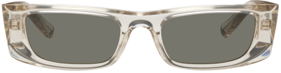 Shop Saint Laurent Beige Sl 553 Sunglasses In Beige-beige-grey