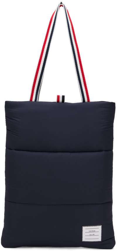 Shop Thom Browne Navy Puffer Tote In 415 Navy