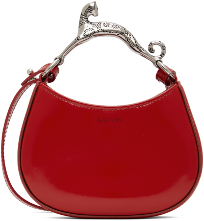 Shop Lanvin Red Nano Cat Bag In 303 Lipstick