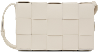 Bottega Veneta Off-white Cassette Bag In 9009 White Gold