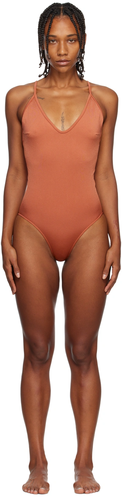 Shop Prism Pink Flawless One-piece In Rusty Pink