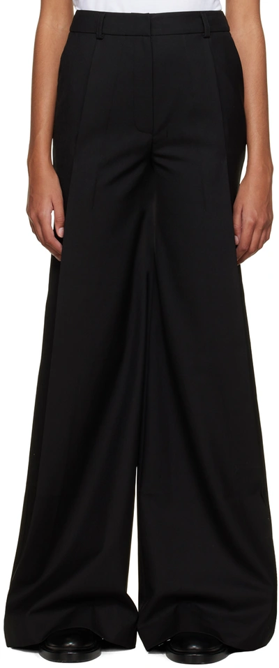 Olenich Black Flared Trousers In Black