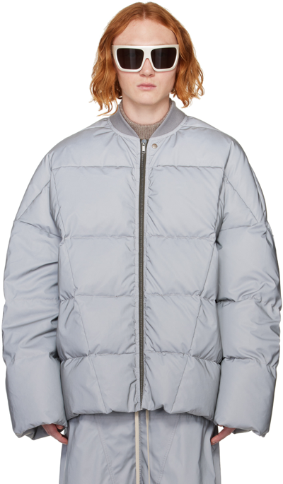 Shop Rick Owens Off-white Reflex Down Jacket In 5808 Reflex/pearl