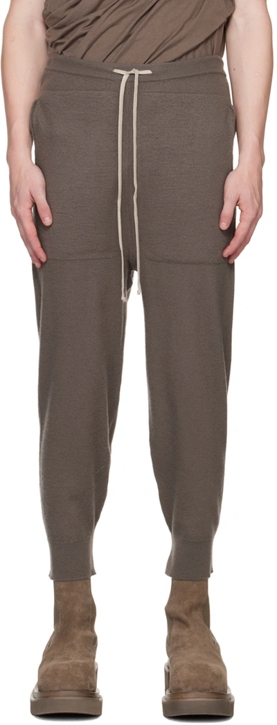 Shop Rick Owens Gray Drawstring Lounge Pants In 34 Dust