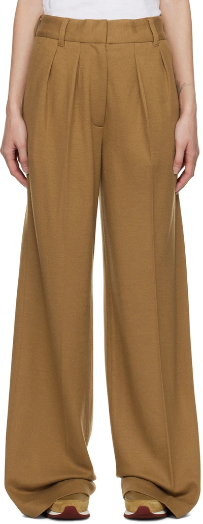 Shop Rag & Bone Brown Shelly Wide-leg Trousers In Camel