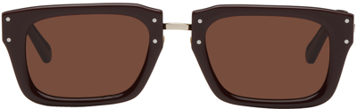 Shop Jacquemus Brown Le Papier 'les Lunettes Soli' Sunglasses In 850 Brown