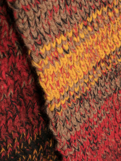 Shop Chloé Orange Cashmere Knitted Scarf