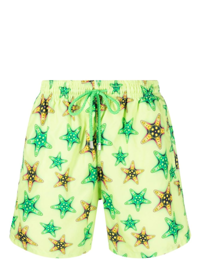 Shop Vilebrequin Green Moorea Starfish Candy Swim Shorts
