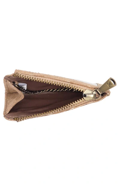 Shop Hobo Kai Leather Cardholder In Golden Taupe
