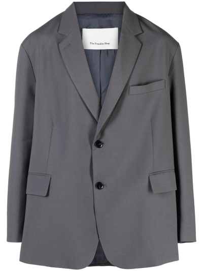 Shop The Frankie Shop Beo Oversized Blazer - Men's - Polyester/spandex/elastane In Grey