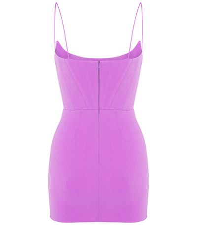 Shop Alex Perry Caine Corset Mini Dress In Orchid