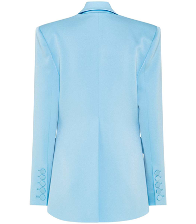 Shop Alex Perry Wells Double Breast Blazer In Lt Blue