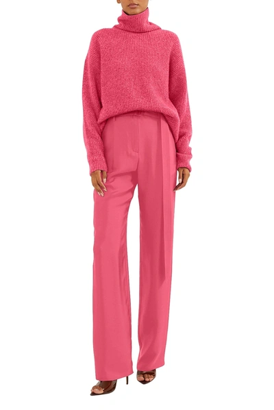 Lapointe Cashmere Silk Turtleneck In Magenta