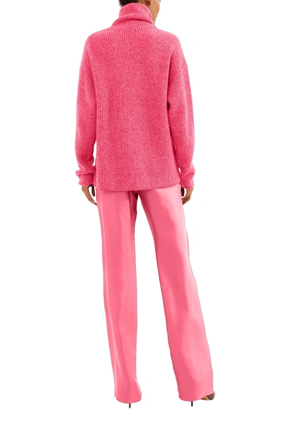 Lapointe Cashmere Silk Turtleneck In Magenta